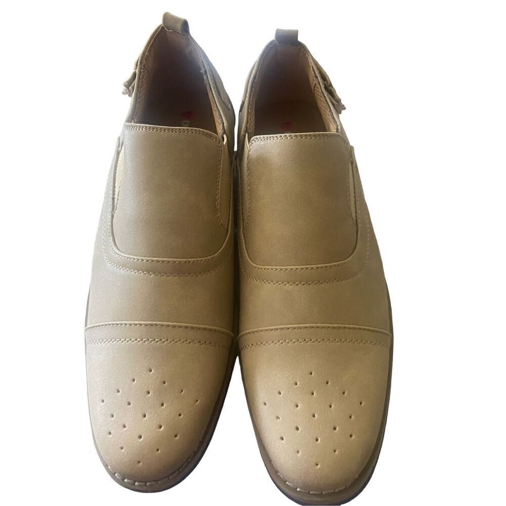 Deer Stags Kid's Leather Slip On Block Heel Loafer Comfort Shoes Size 6M